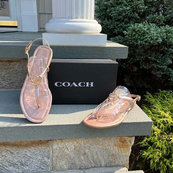 COACH Jazmin Sandal 9.5 in Rose Gold - Picture 2 of 5
